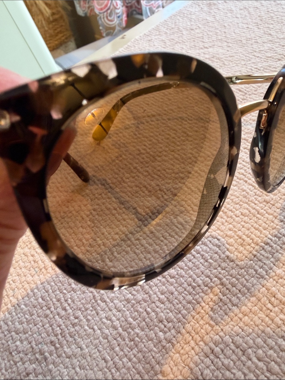 DOLCE & GABBANA Cube Black /Gold & Patterned Round Women's 52 mm Sunglasses - Picture 12 of 14